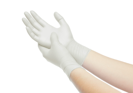 Polymer Coated Latex Powder Free Gloves